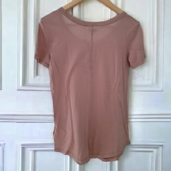 Adriano Goldschmied Blush Short-Sleeve Scoop Neck Cashmere Blend T-shirt-Size XS - Picture 5 of 11